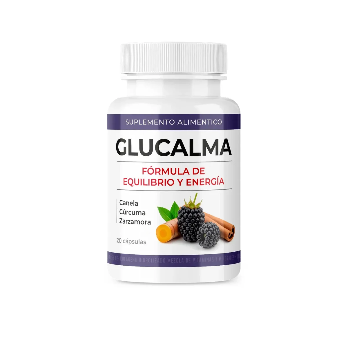 Glucalma — Suplemento para el equilibrio del azúcar en sangre, 20 cápsulas